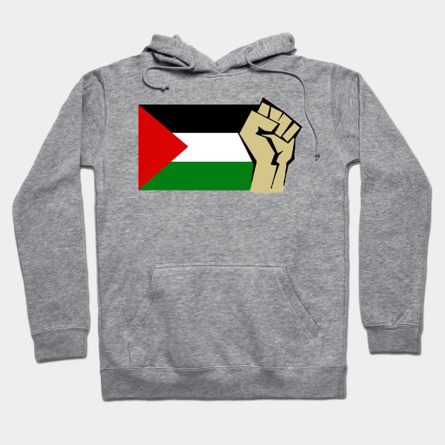 Palestinian Flag Power Fist Hoodie by Tainted